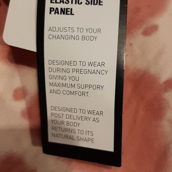 Planet Motherhood Coral Tie Dye Bib Short Overalls - Picture 8 of 11